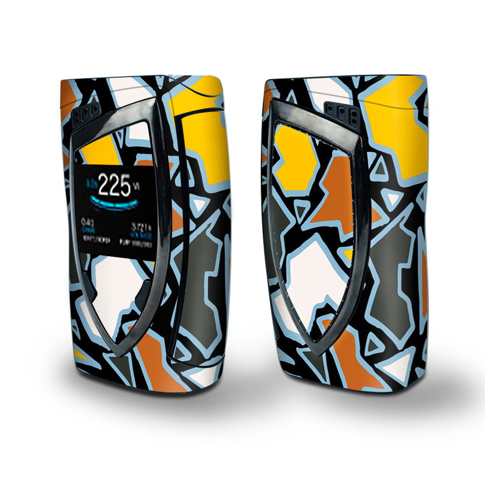 Skin Decal Vinyl Wrap for Smok Devilkin Kit 225w Vape (includes TFV12 Prince Tank Skins) skins cover / Pop Art Stained Glass