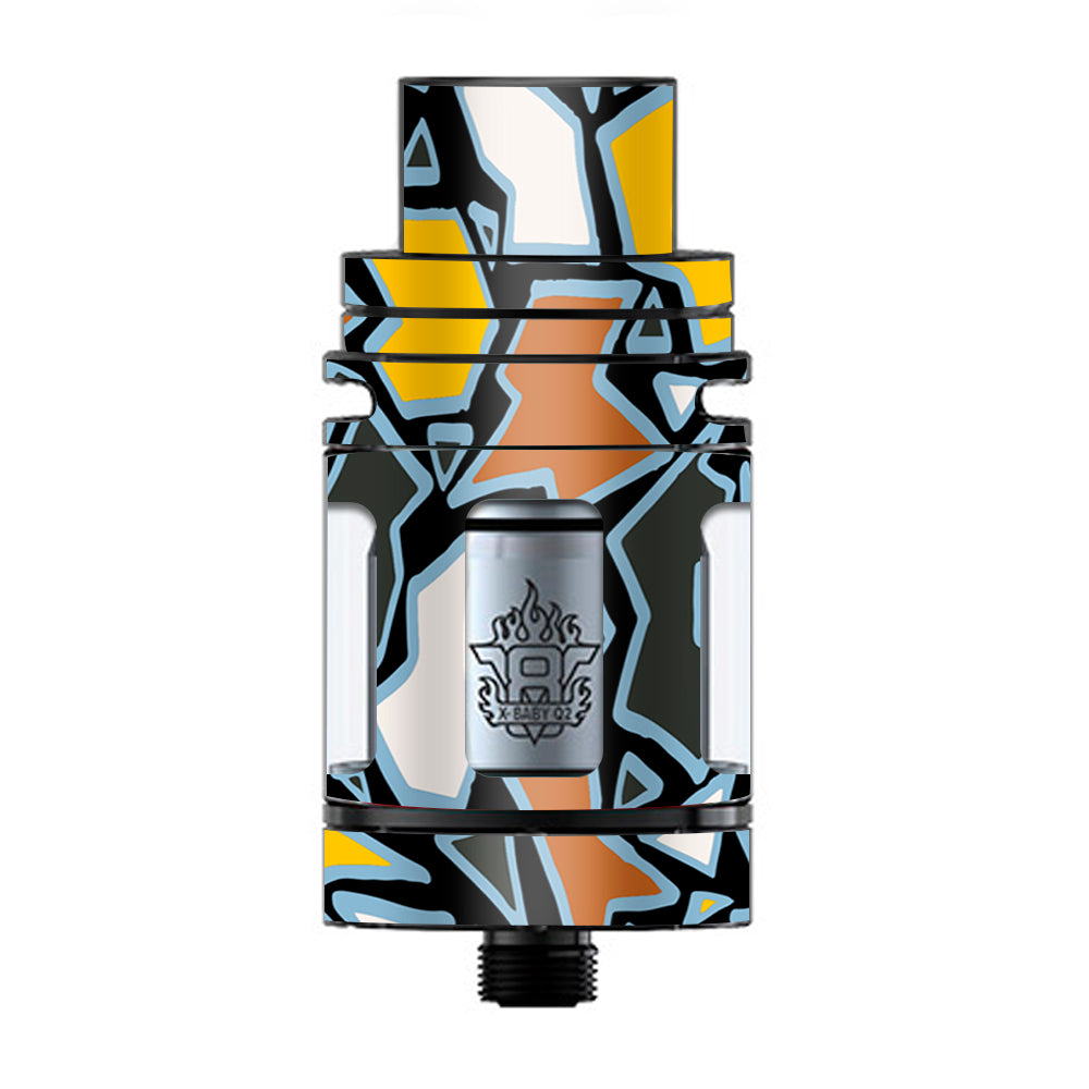  Pop Art Stained Glass TFV8 X-baby Tank Smok Skin