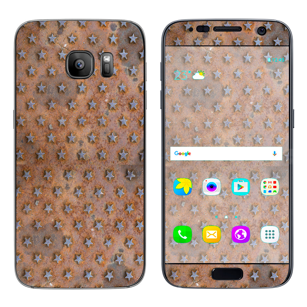  Patina Copper Stars Metal Samsung Galaxy S7 Skin