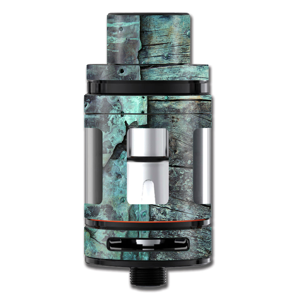 Patina Metal And Wood Blue Smok TFV8 Big Baby Beast Skin Patina Metal And Wood Blue Smok TFV8 Big Baby Beast Skin