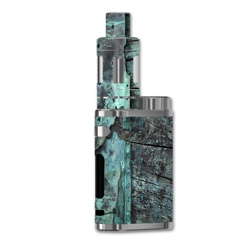  Patina Metal And Wood Blue eLeaf iStick Pico 75w Skin