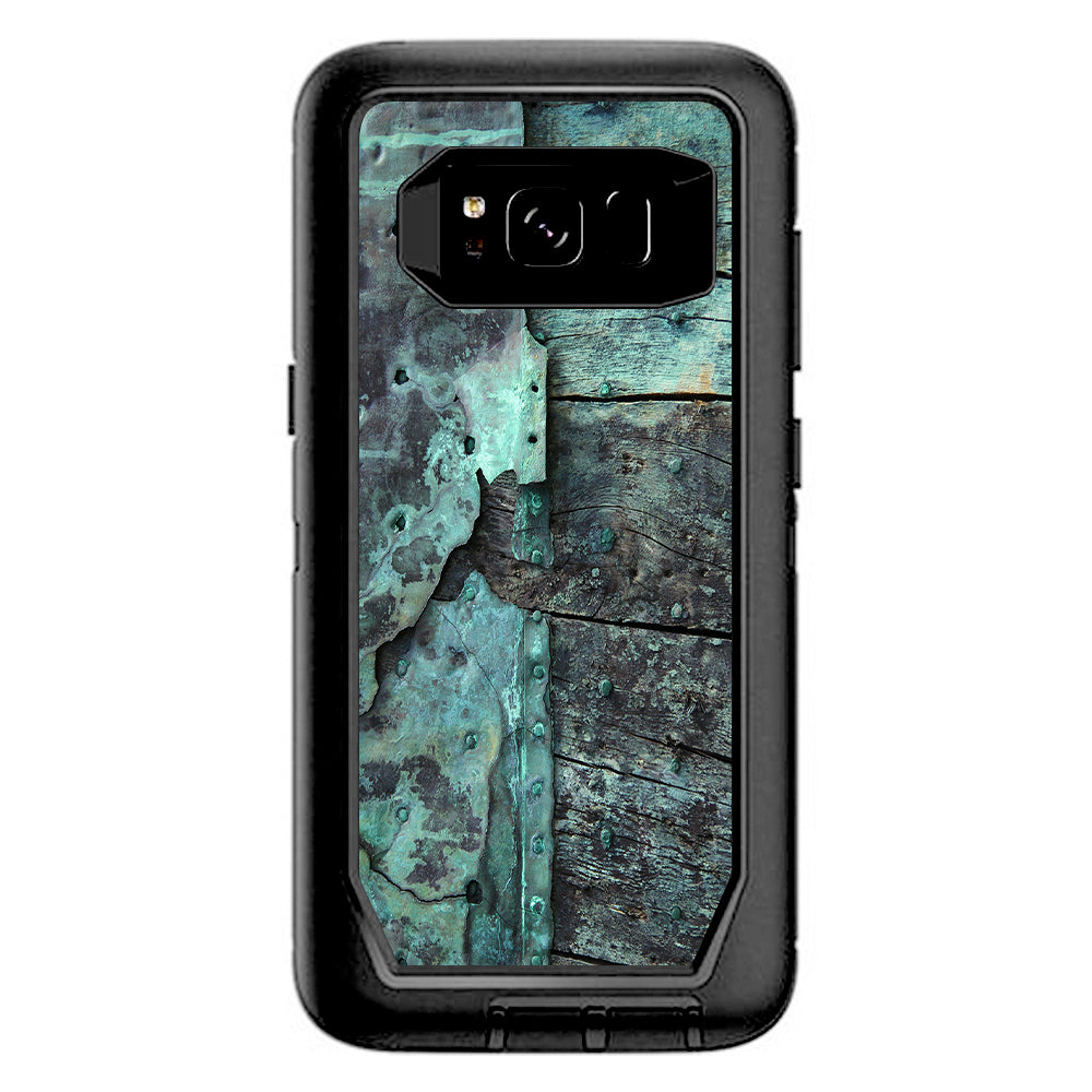  Patina Metal And Wood Blue Otterbox Defender Samsung Galaxy S8 Skin