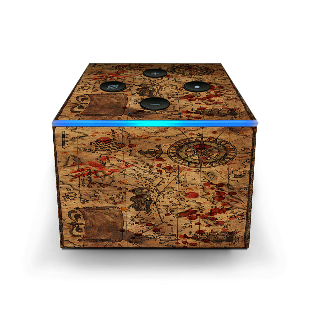  Pirate Map Arrrr Treasure Gold Amazon Fire TV Cube Skin