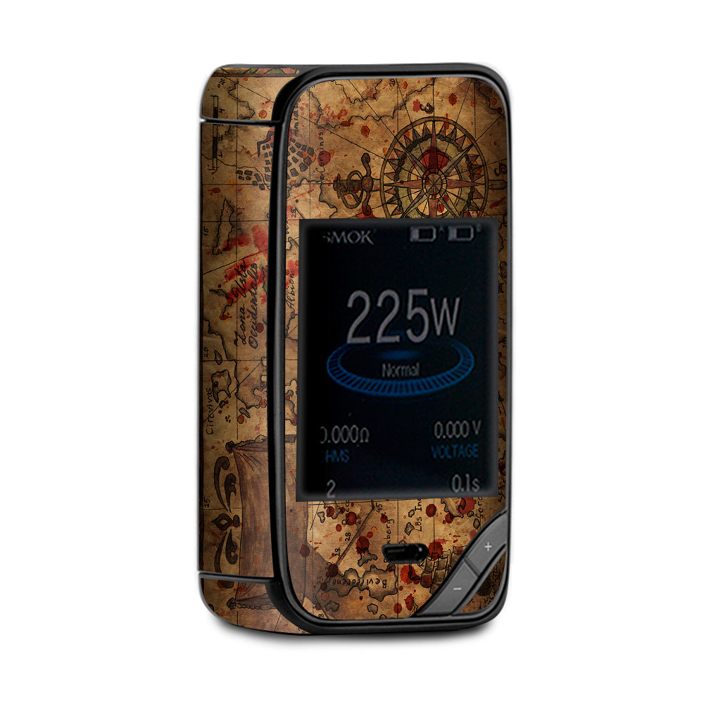  Pirate Map Arrrr Treasure Gold X-Priv Smok Skin