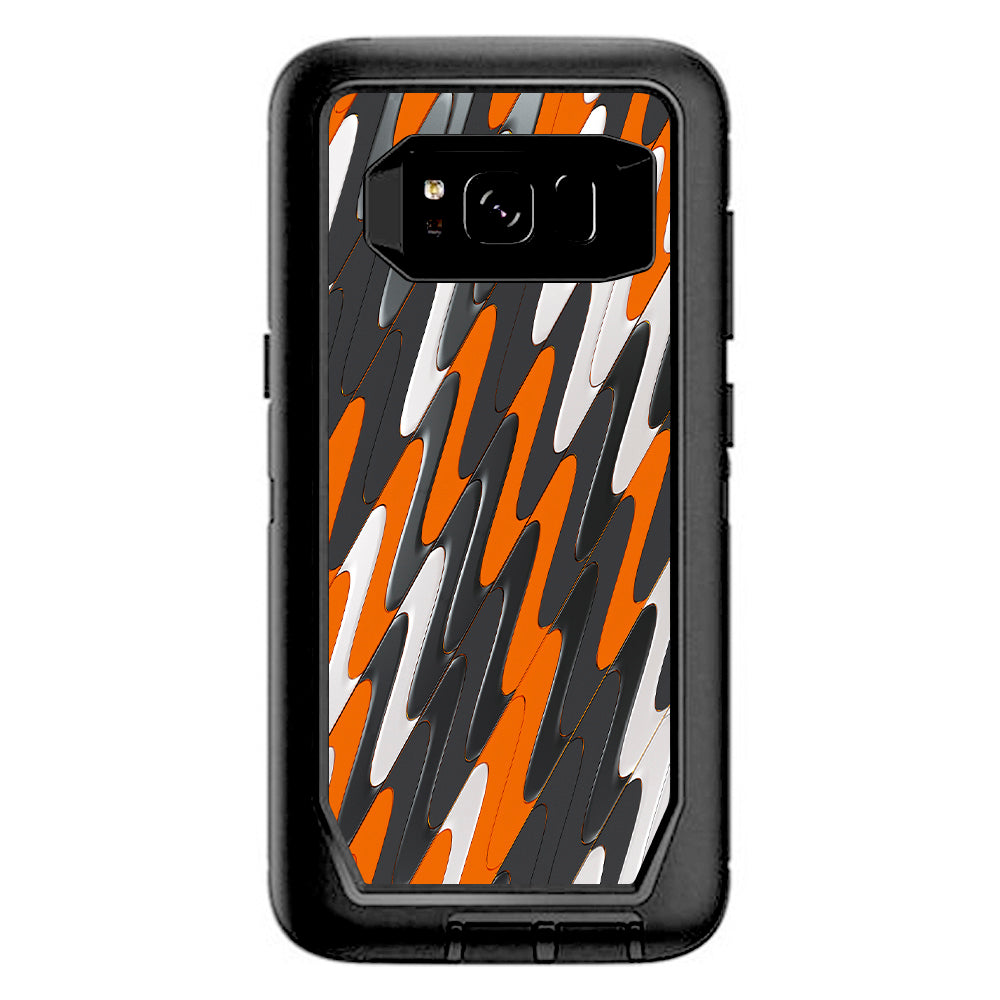  Puzzle Orange Grey Trippy Otterbox Defender Samsung Galaxy S8 Skin