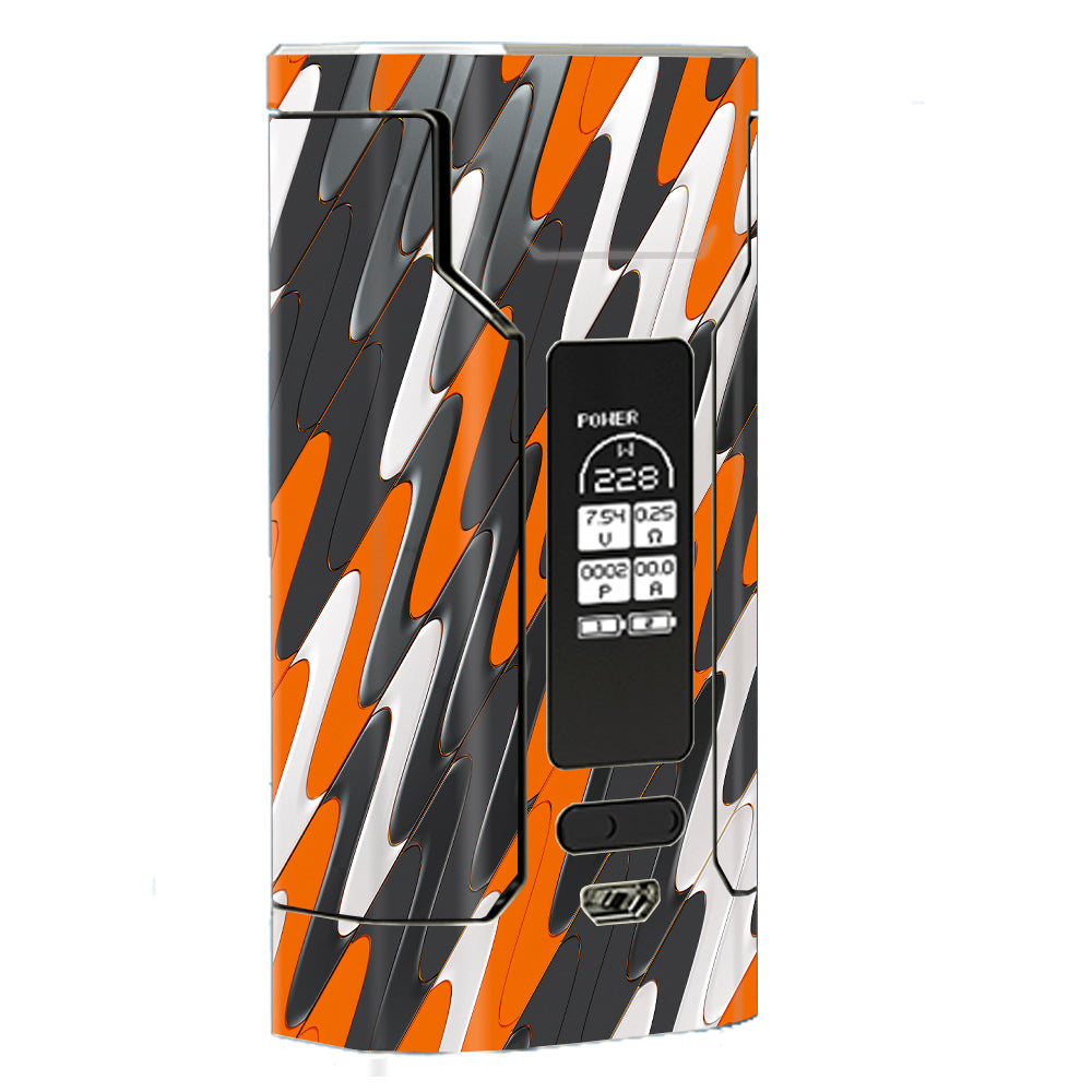 Skin Decal for Wismec Predator 228 Kit Vape / Puzzle Orange Grey trippy   itsaskin.com