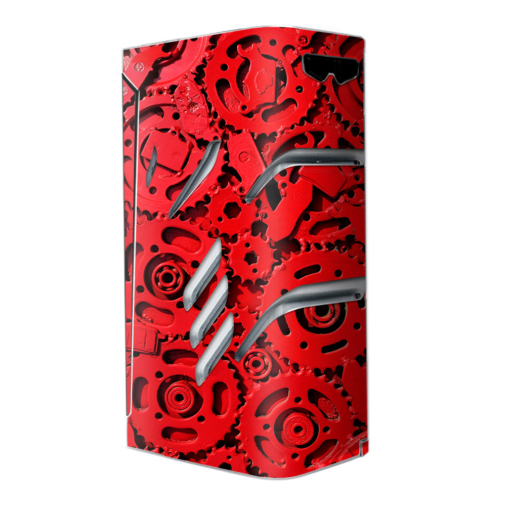  Red Gears Cog Cogs Steam Punk Smok T-Priv Skin