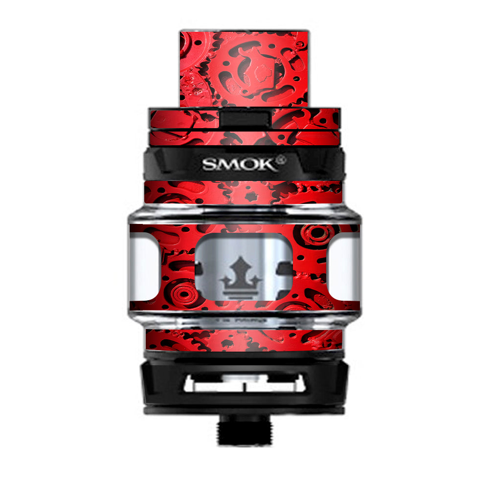  Red Gears Cog Cogs Steam Punk Prince TFV12 Tank Smok Skin
