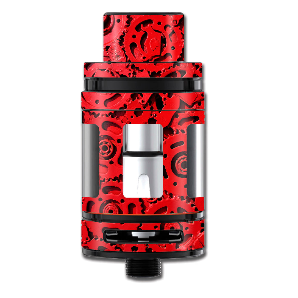 Skin Decal for Smok TFV8 Big Baby Beast Tank Vape / Red Gears Cog Cogs Steam punk itsaskin.com Skin Decal for Smok TFV8 Big Baby Beast Tank Vape / Red Gears Cog Cogs Steam punk itsaskin.com