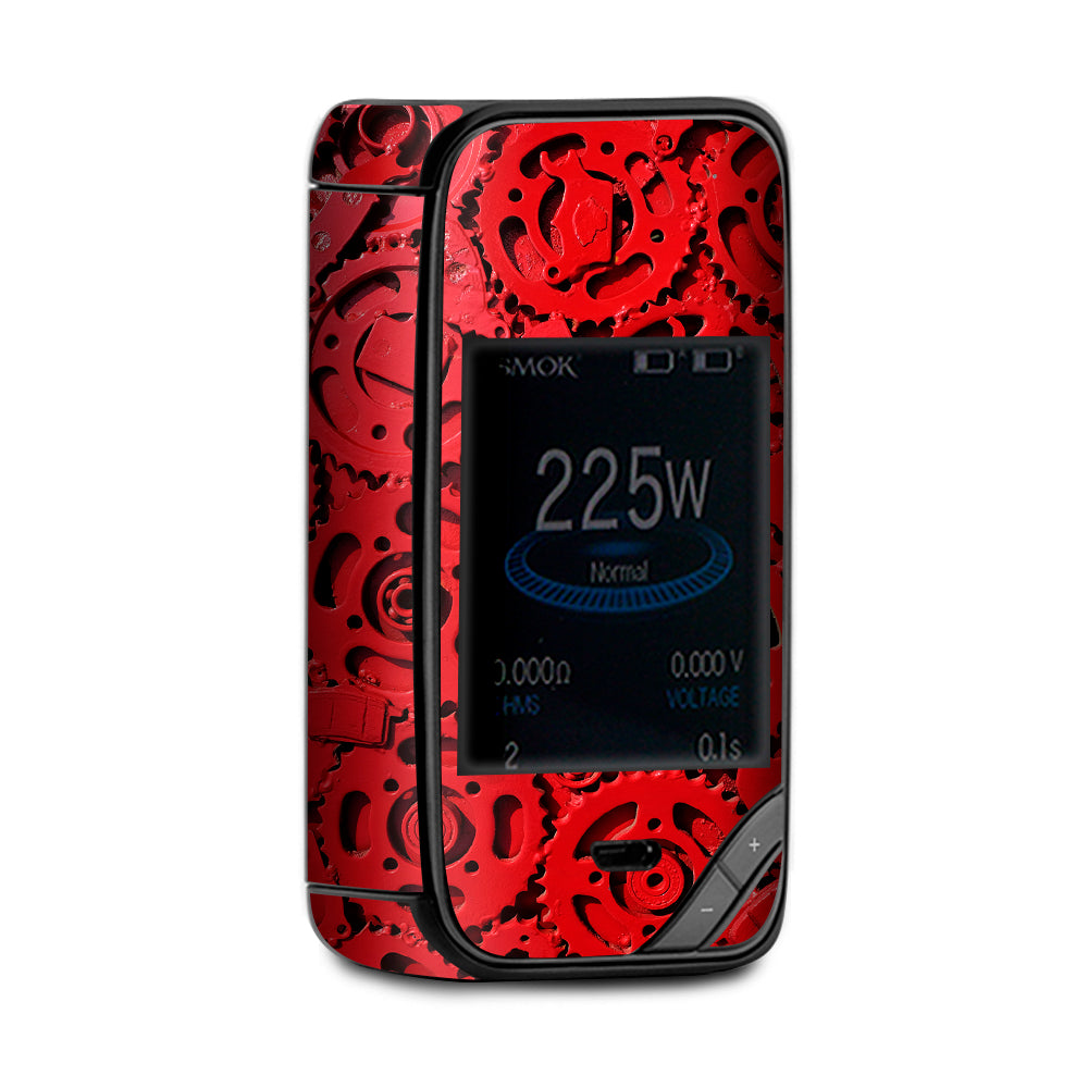  Red Gears Cog Cogs Steam Punk X-Priv Smok Skin
