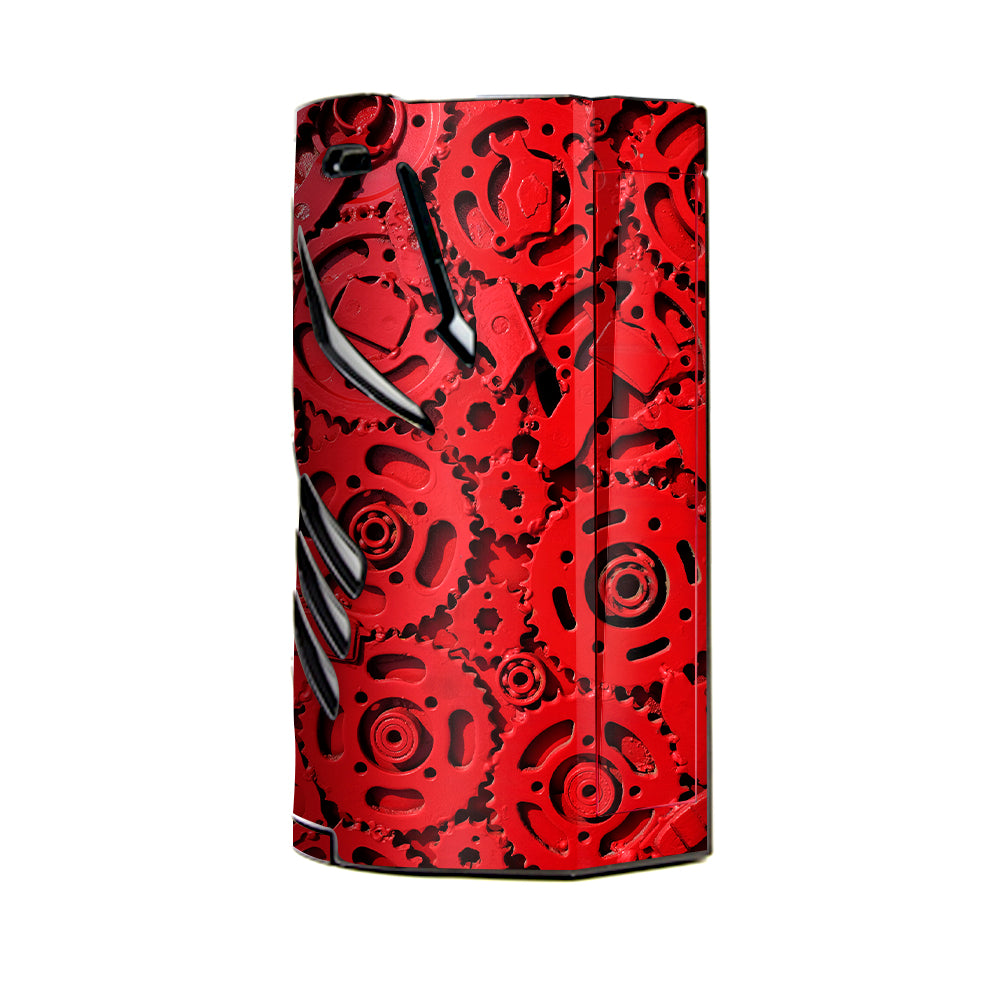  Red Gears Cog Cogs Steam Punk T-Priv 3 Smok Skin