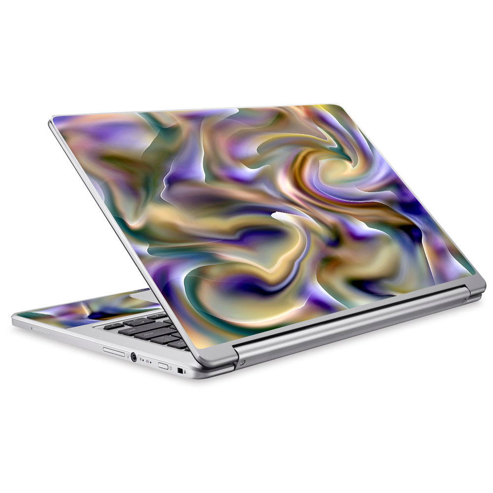  Resin Swirl Opalescent Oil Slick Acer Chromebook R13 Skin