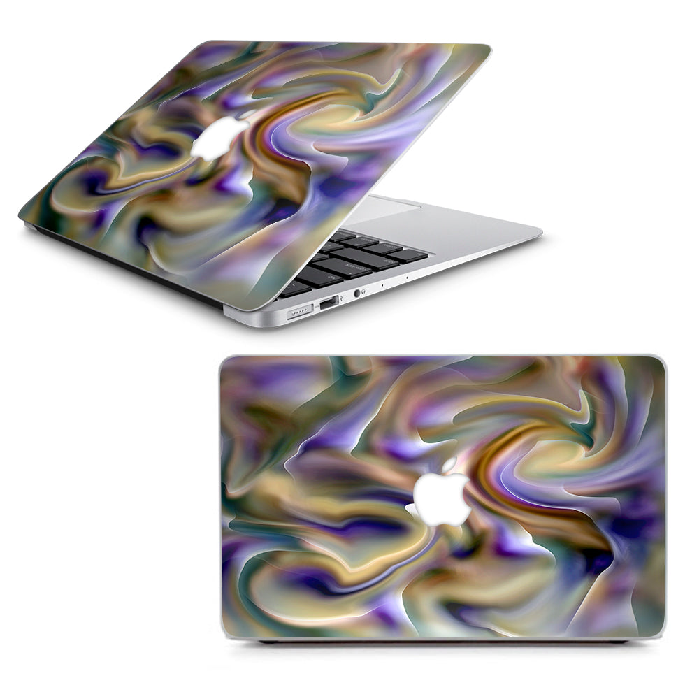  Resin Swirl Opalescent Oil Slick Macbook Air 13" A1369 A1466 Skin