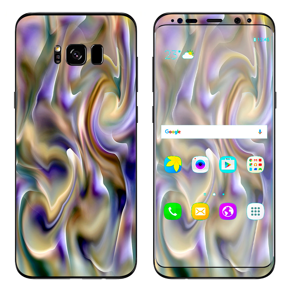  Resin Swirl Opalescent Oil Slick Samsung Galaxy S8 Skin