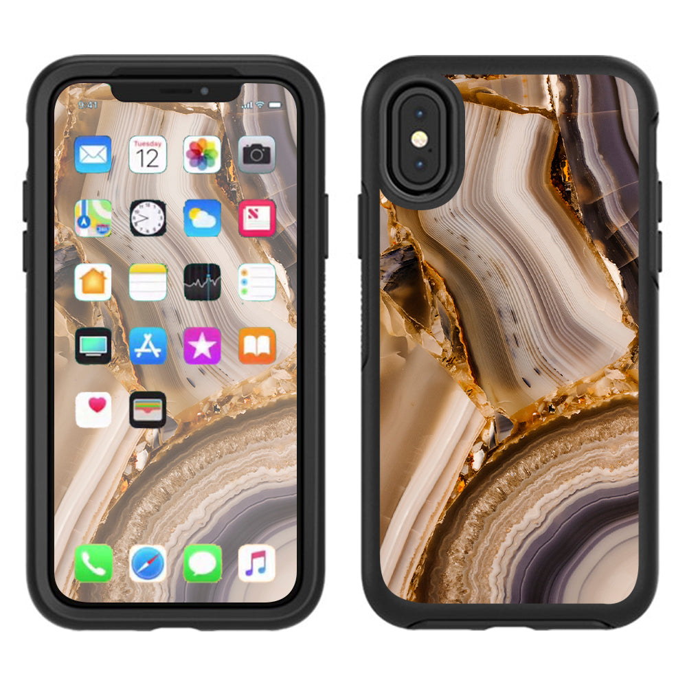  Rock Disection Geode Precious Stone Otterbox Defender Apple iPhone X Skin