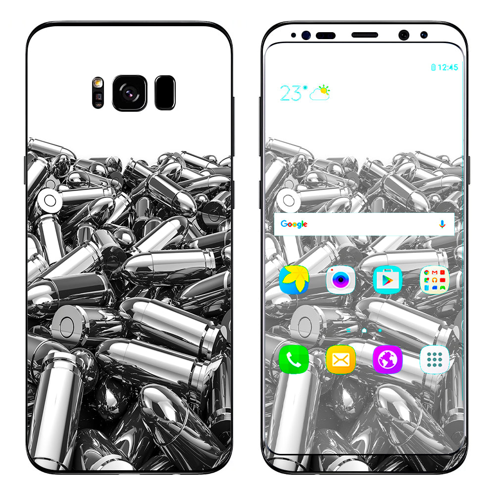 Silver Bullets Polished Black White Samsung Galaxy S8 Skin