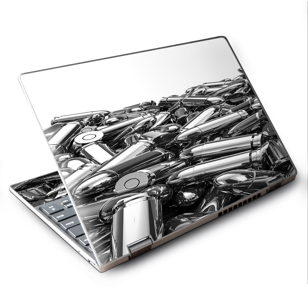  Silver Bullets Polished Black White Lenovo Yoga 710 11.6" Skin