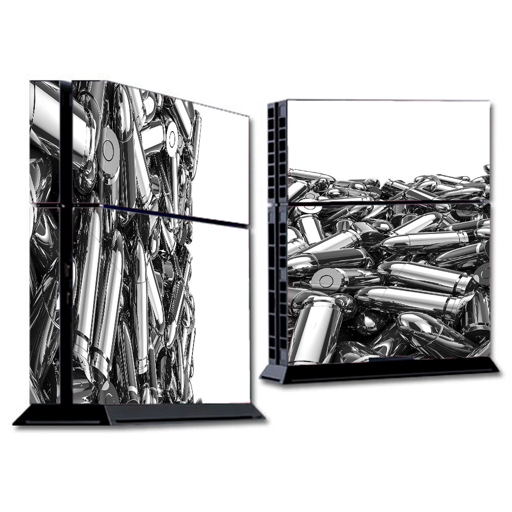  Silver Bullets Polished Black White Sony Playstation PS4 Skin