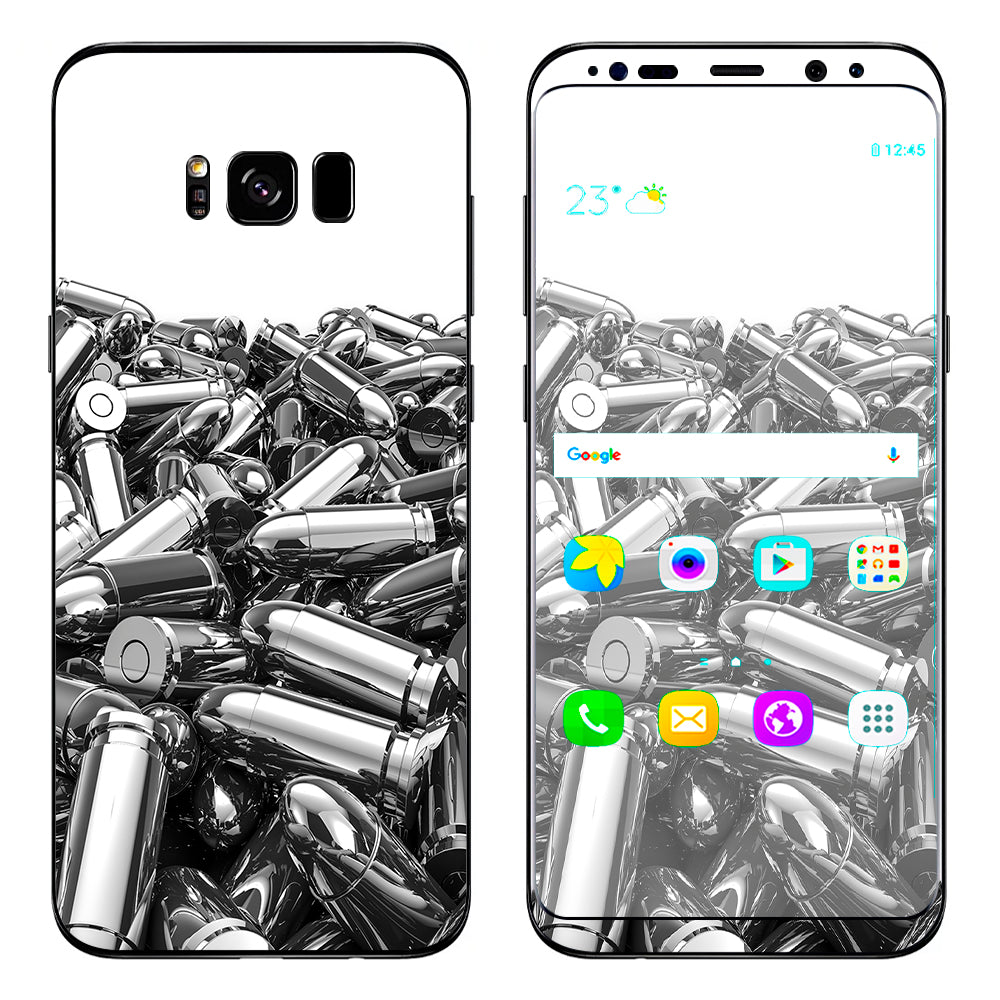  Silver Bullets Polished Black White Samsung Galaxy S8 Plus Skin