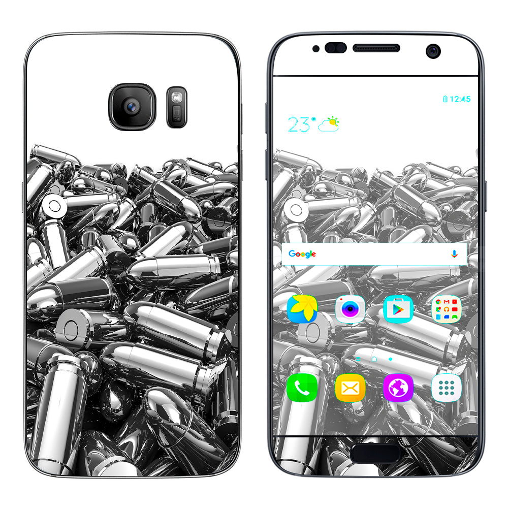  Silver Bullets Polished Black White Samsung Galaxy S7 Skin