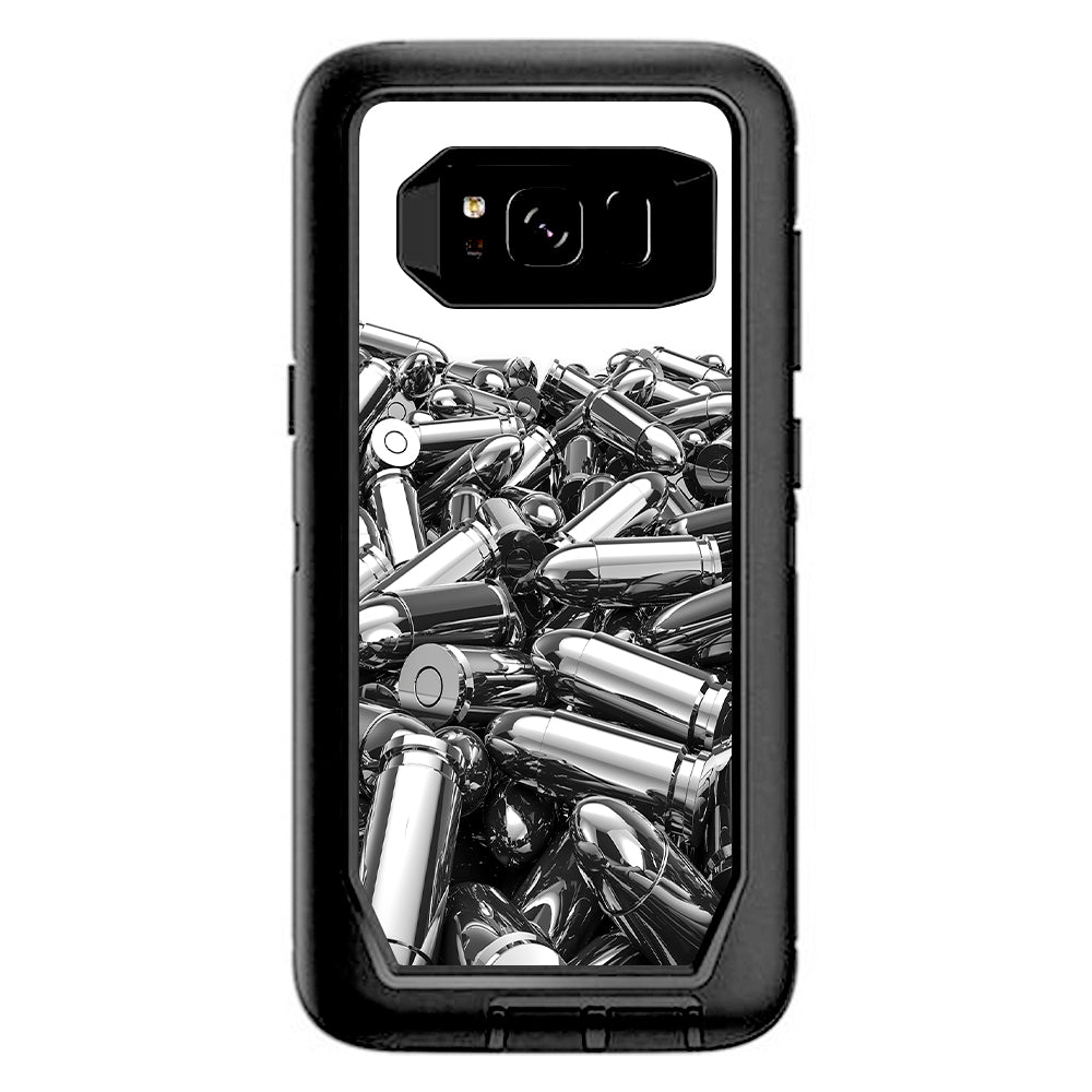  Silver Bullets Polished Black White Otterbox Defender Samsung Galaxy S8 Skin