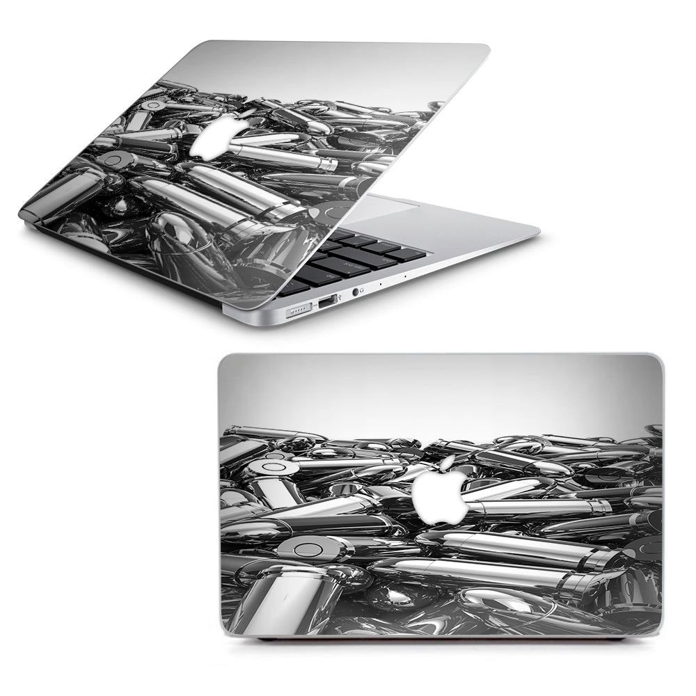  Silver Bullets Polished Black White Macbook Air 11" A1370 A1465 Skin
