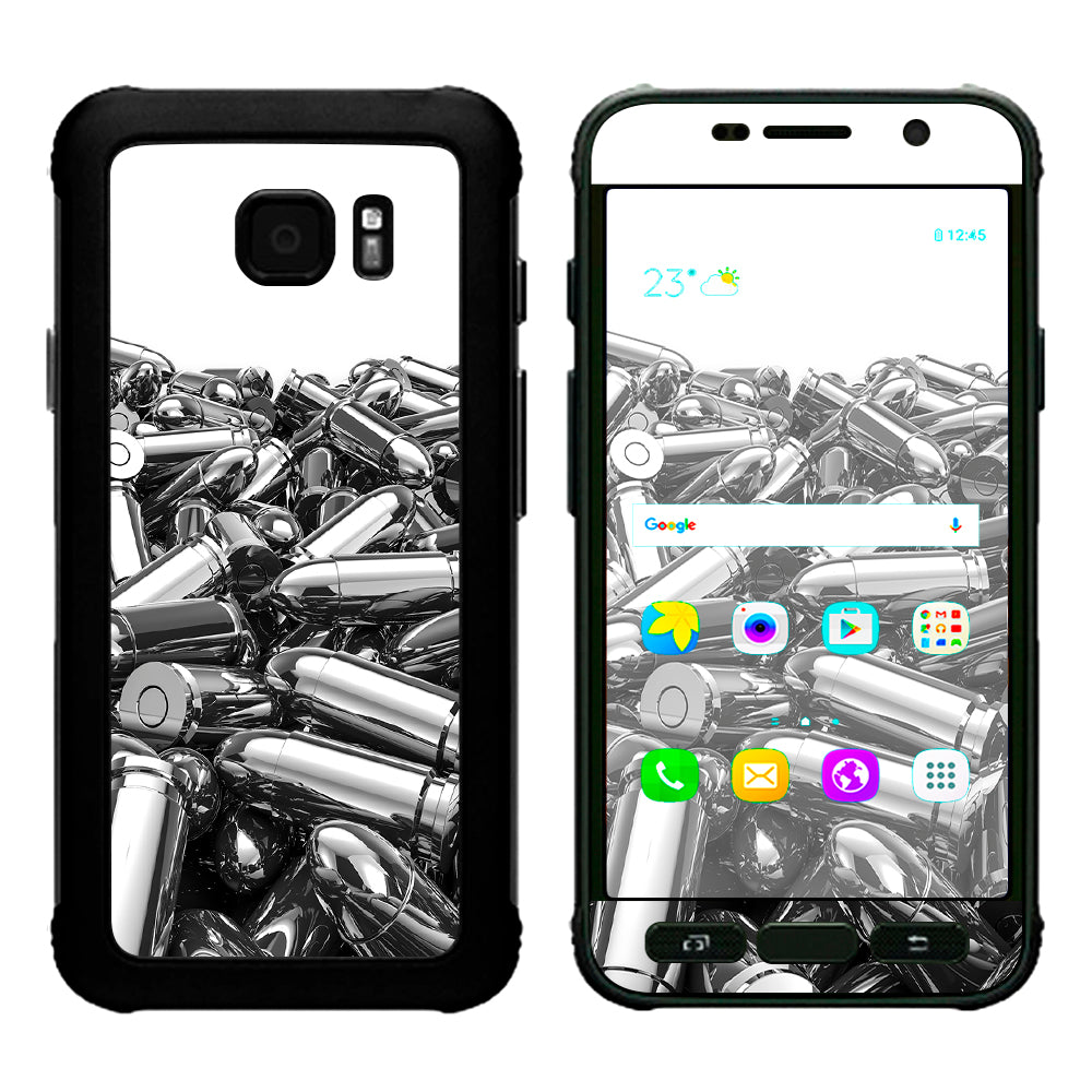  Silver Bullets Polished Black White Samsung Galaxy S7 Active Skin