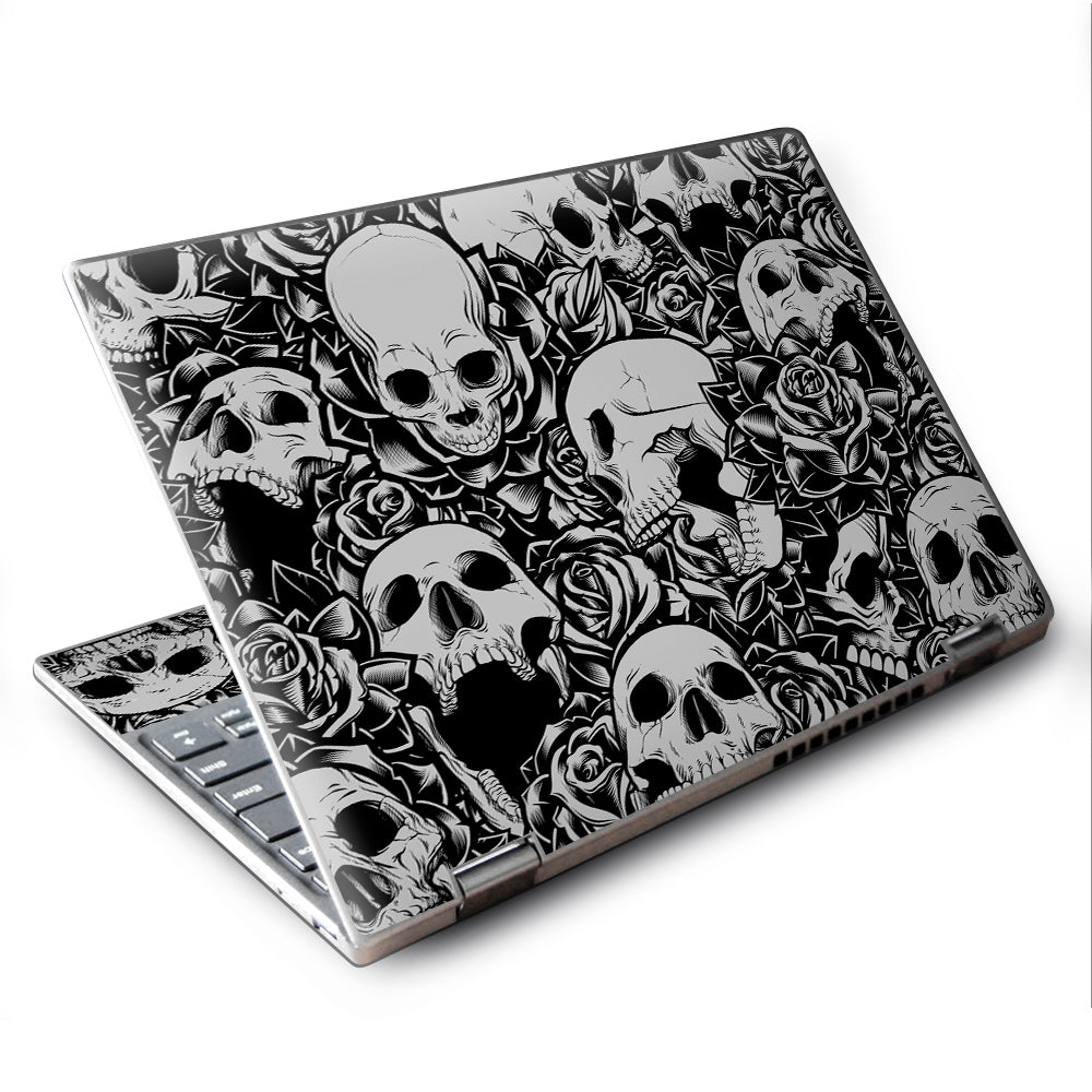  Skulls N Roses Black White Screaming Lenovo Yoga 710 11.6" Skin