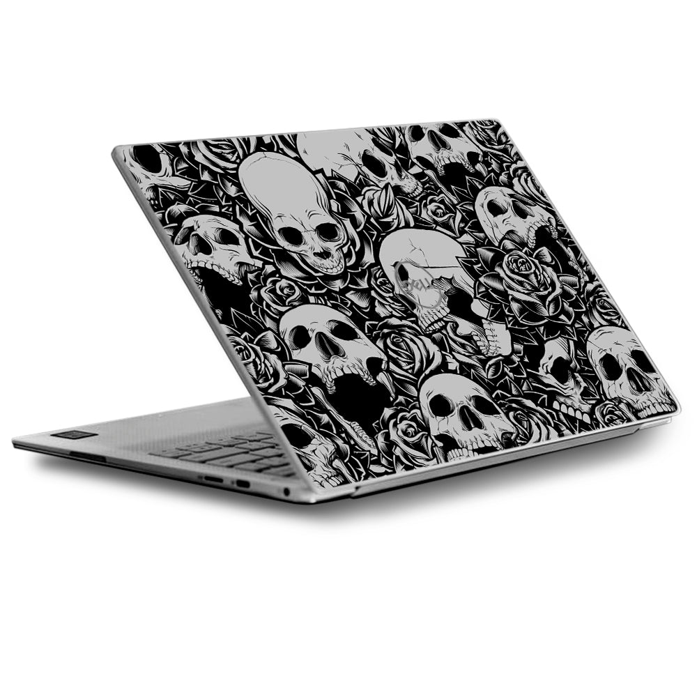  Skulls N Roses Black White Screaming Dell XPS 13 9370 9360 9350 Skin