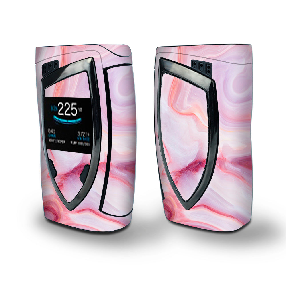 Skin Decal Vinyl Wrap for Smok Devilkin Kit 225w Vape (includes TFV12 Prince Tank Skins) skins cover / Pink Stone Marble Geode