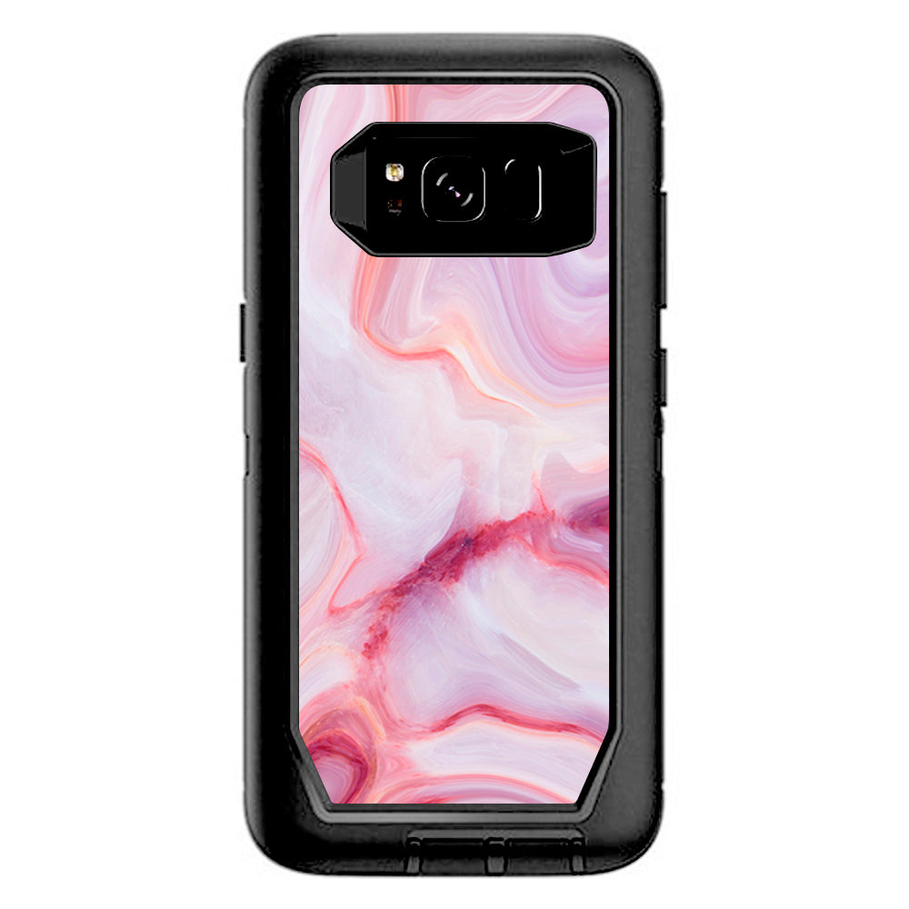  Pink Stone Marble Geode Otterbox Defender Samsung Galaxy S8 Skin