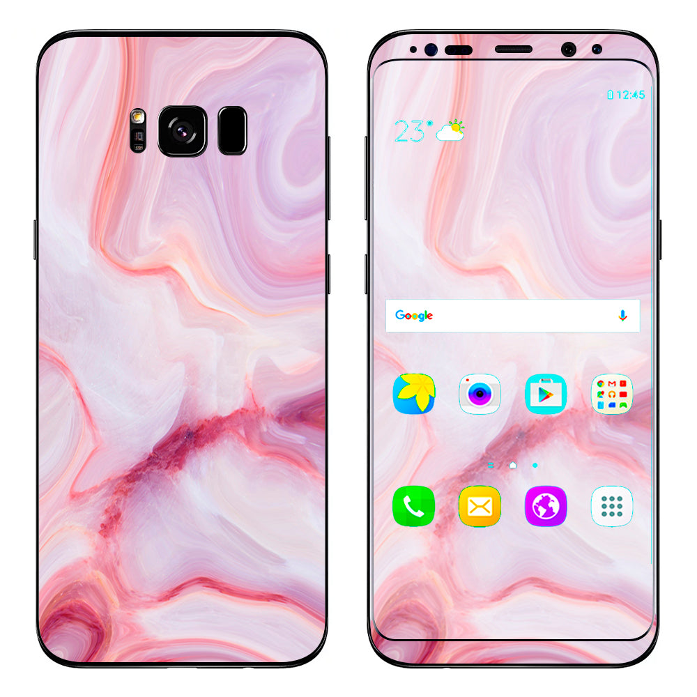  Pink Stone Marble Geode Samsung Galaxy S8 Skin