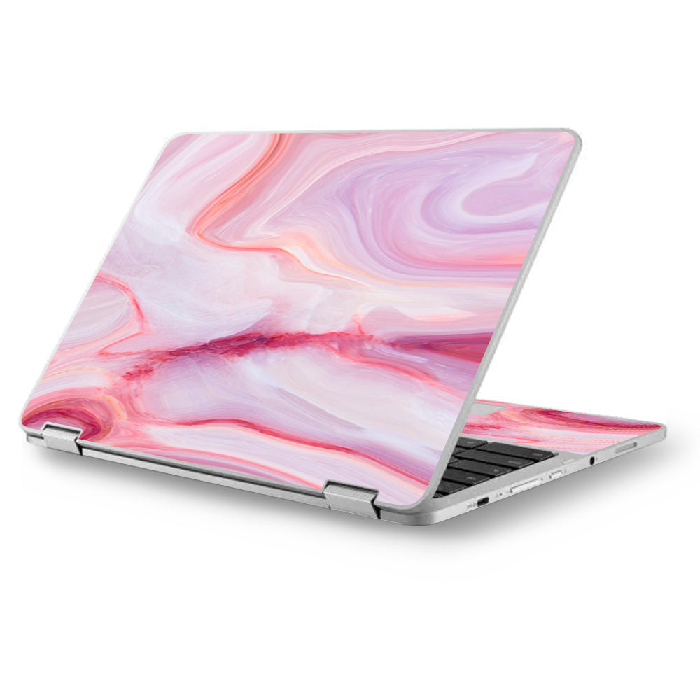  Pink Stone Marble Geode Asus Chromebook Flip 12.5" Skin
