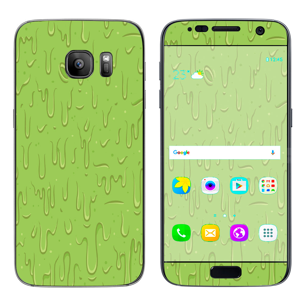  Dripping Cartoon Slime Green Samsung Galaxy S7 Skin