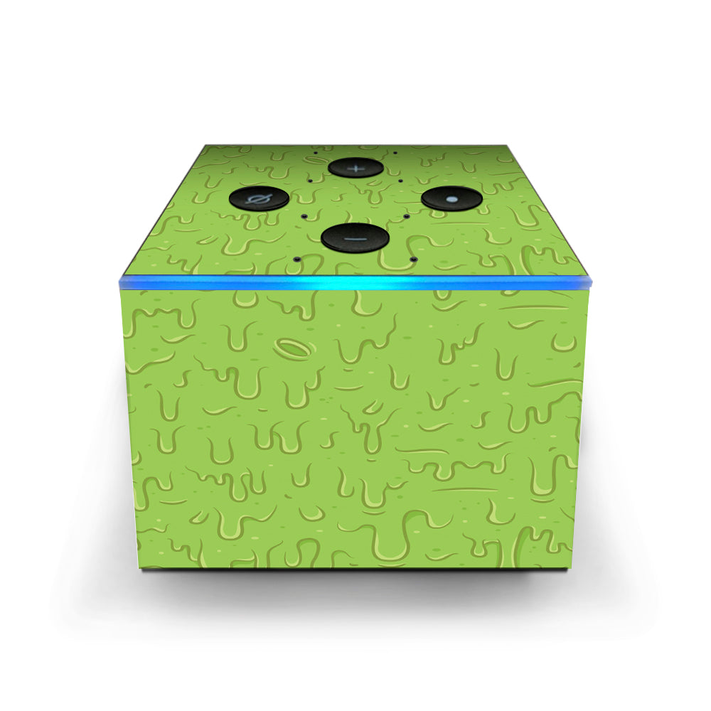  Dripping Cartoon Slime Green Amazon Fire TV Cube Skin
