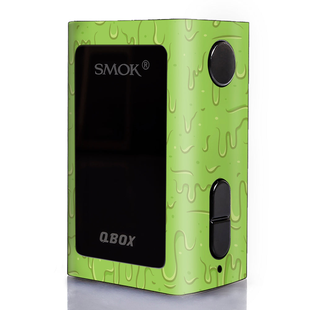  Dripping Cartoon Slime Green Smok Qbox 50w tc Skin