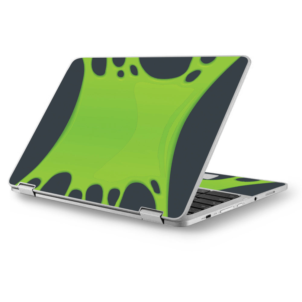  Stretched Slime Green Asus Chromebook Flip 12.5" Skin
