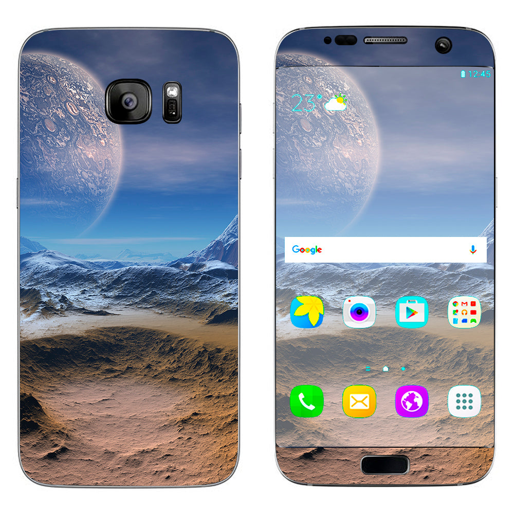  Space Planet Moon Surface Outerspace Samsung Galaxy S7 Edge Skin