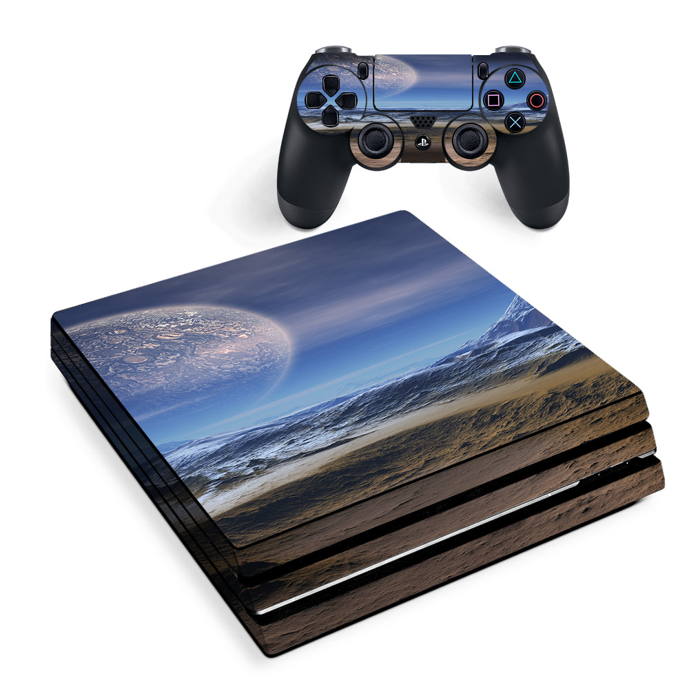 Space Planet Moon Surface Outerspace Sony PS4 Pro Skin