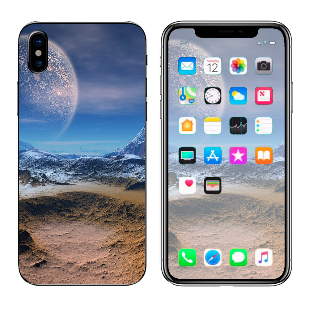  Space Planet Moon Surface Outerspace Apple iPhone X Skin