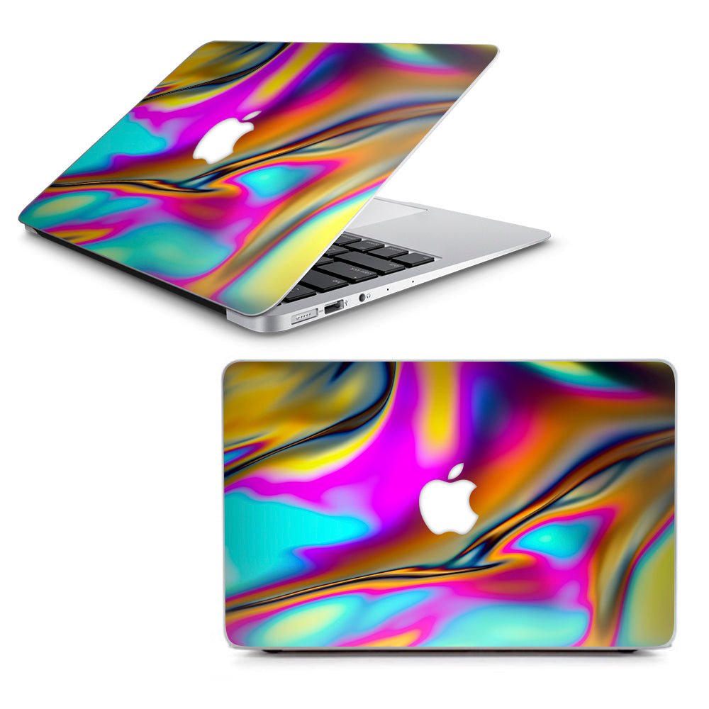  Oil Slick Resin Iridium Glass Colors Macbook Air 13" A1369 A1466 Skin