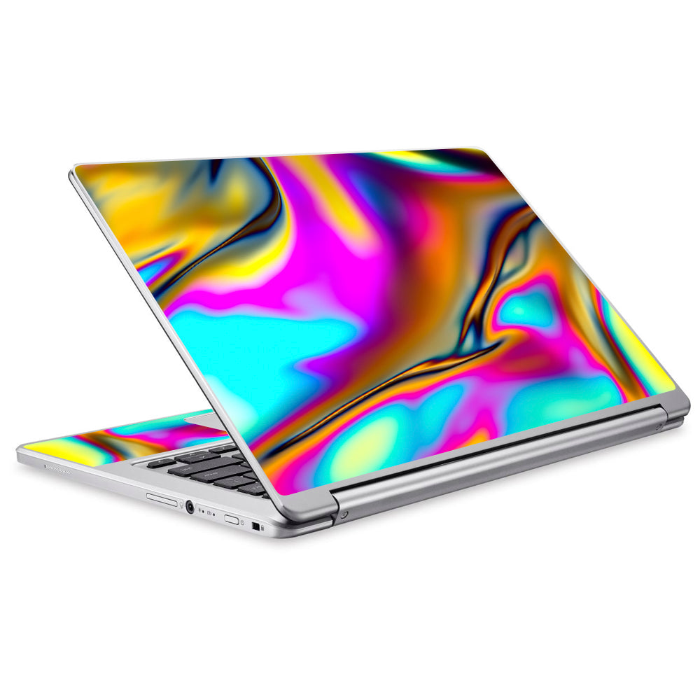  Oil Slick Resin Iridium Glass Colors Acer Chromebook R13 Skin