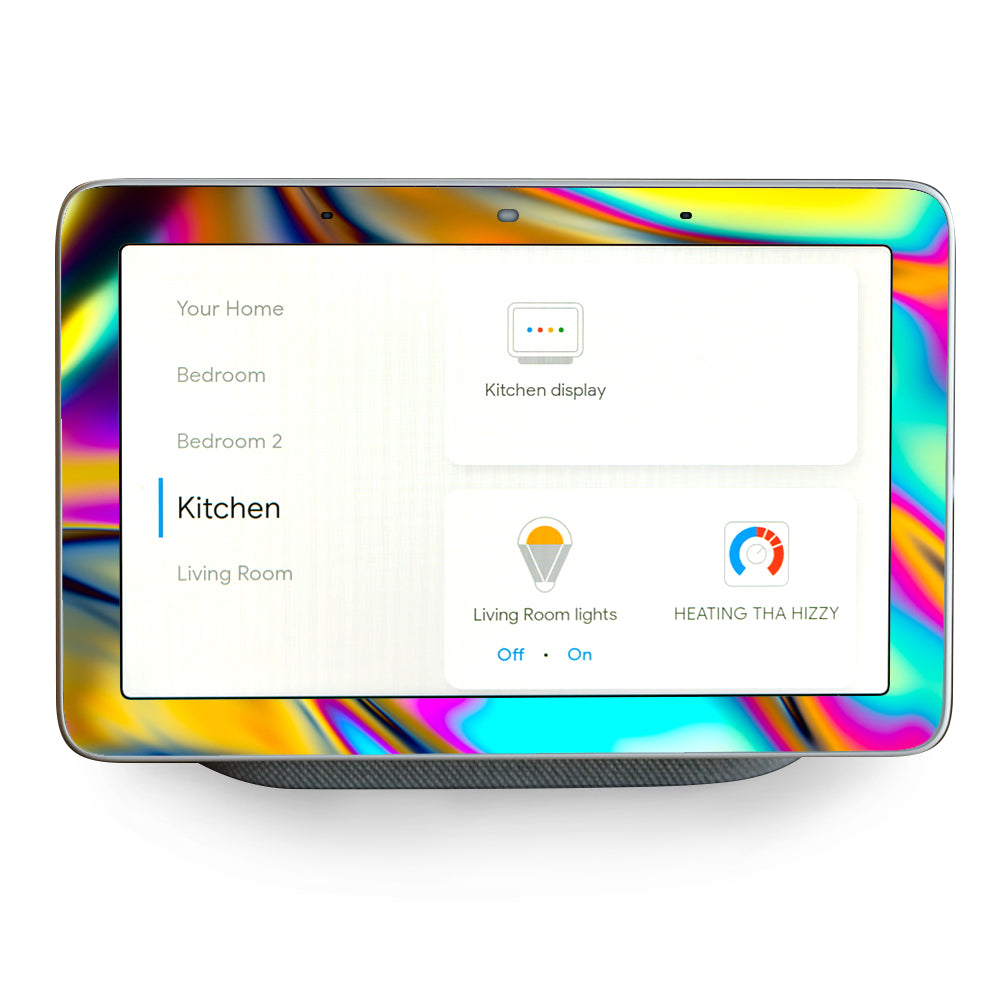 Oil Slick Resin Iridium Glass Colors Google Home Hub Skin