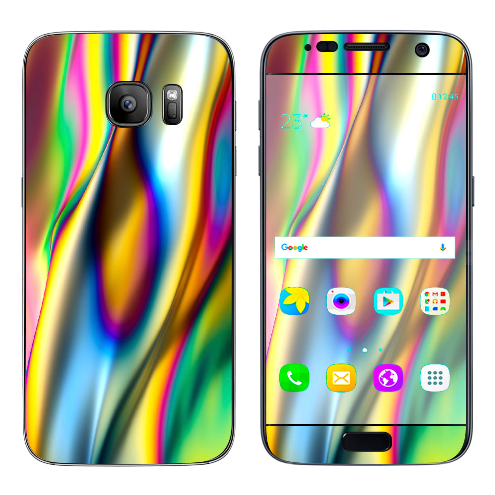  Oil Slick Rainbow Opalescent Design Awesome Samsung Galaxy S7 Skin