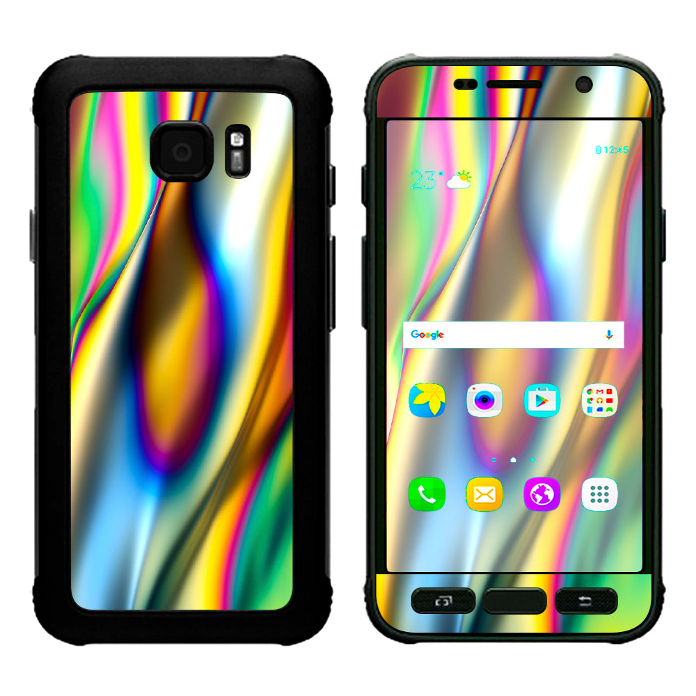  Oil Slick Rainbow Opalescent Design Awesome Samsung Galaxy S7 Active Skin