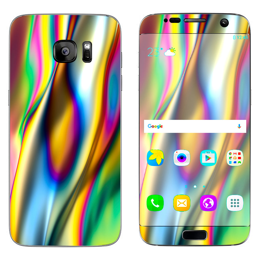  Oil Slick Rainbow Opalescent Design Awesome Samsung Galaxy S7 Edge Skin