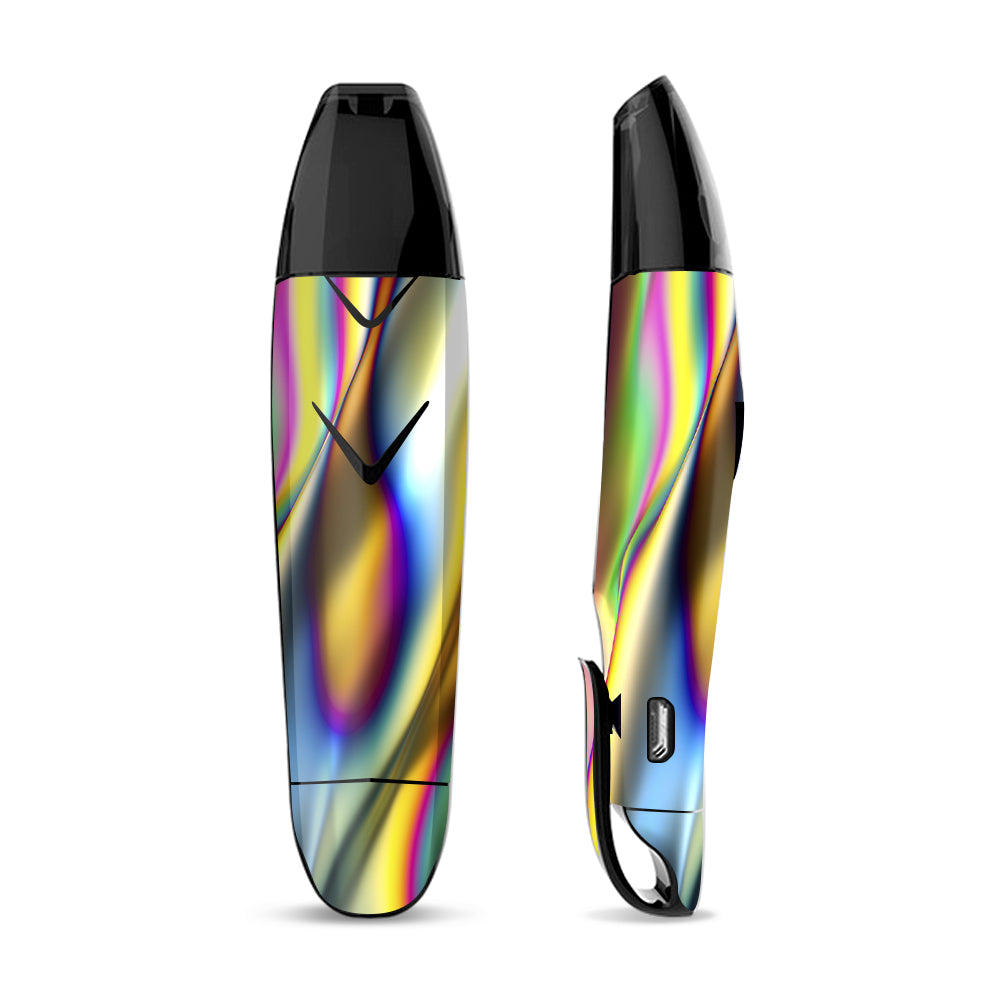 Skin Decal for Suorin Vagon  Vape / Oil Slick Rainbow Opalescent Design Awesome