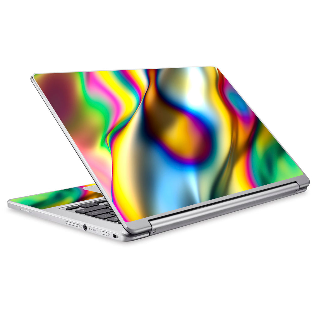  Oil Slick Rainbow Opalescent Design Awesome Acer Chromebook R13 Skin
