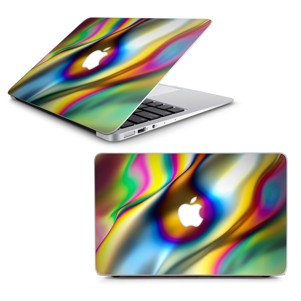  Oil Slick Rainbow Opalescent Design Awesome Macbook Air 13" A1369 A1466 Skin