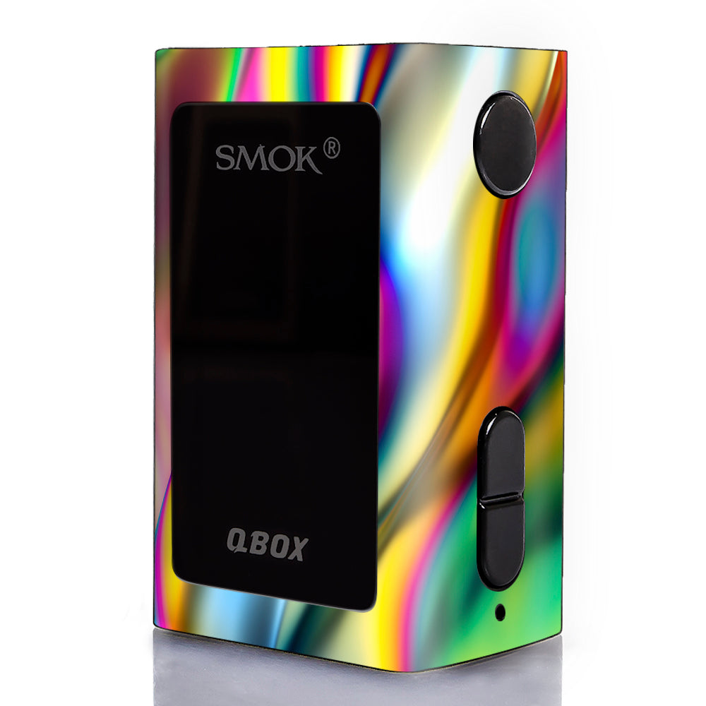 Skin Decal for Smok Qbox 50W Vape / Oil Slick Rainbow Opalescent Design  Awesome  itsaskin.com